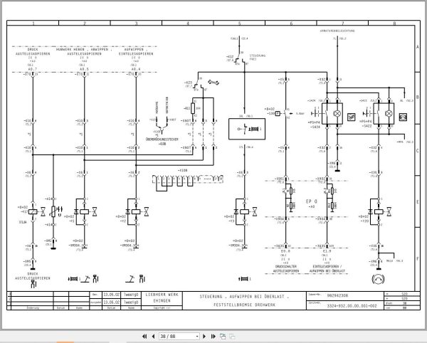 Liebherr Crane LTM 1045 Z53150 Electric and Hydraulic Diagrams DE 2