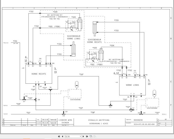Liebherr Crane LTM 1045 Z53150 Electric and Hydraulic Diagrams DE 3