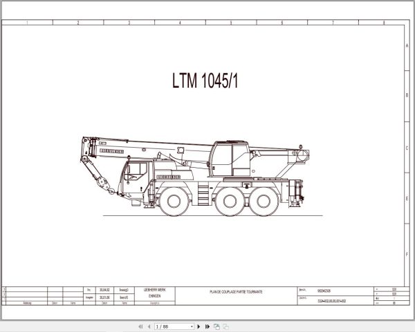 Liebherr Crane LTM 1045 Z53150 Electric and Hydraulic Diagrams FR 1