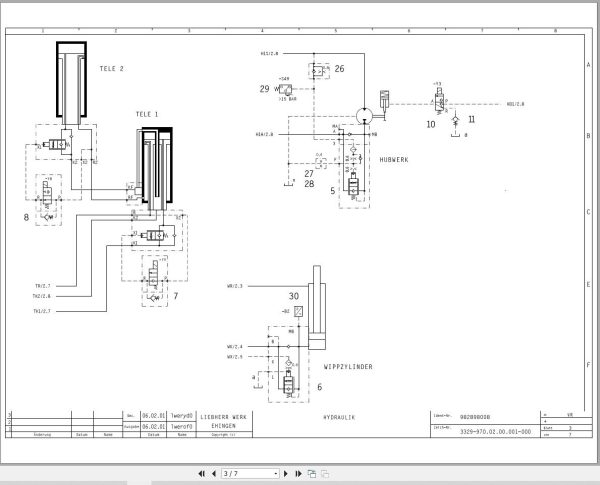 Liebherr Crane LTM 1050 1 Z55161 Electric and Hydraulic Diagrams DE 3