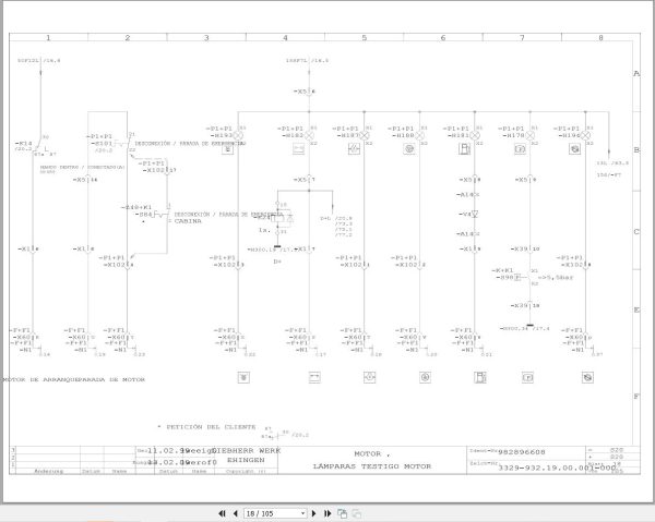 Liebherr Crane LTM 1050 1 Z55161 Electric and Hydraulic Diagrams ES 2