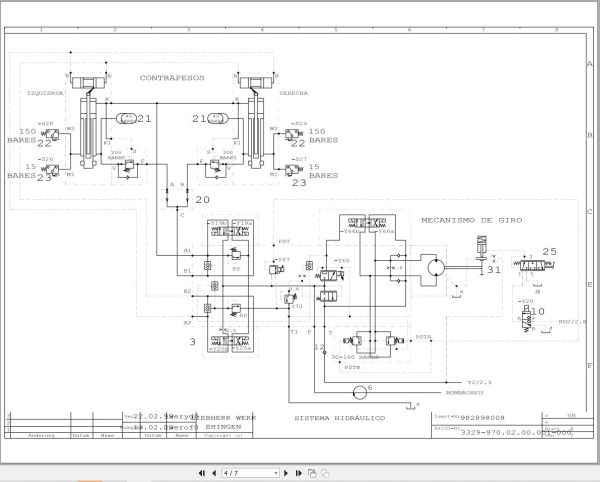 Liebherr Crane LTM 1050 1 Z55161 Electric and Hydraulic Diagrams ES 3