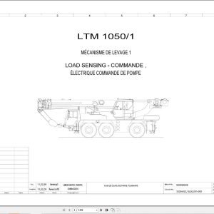 Liebherr Crane LTM 1050 1 Z55161 Electric and Hydraulic Diagrams FR 1