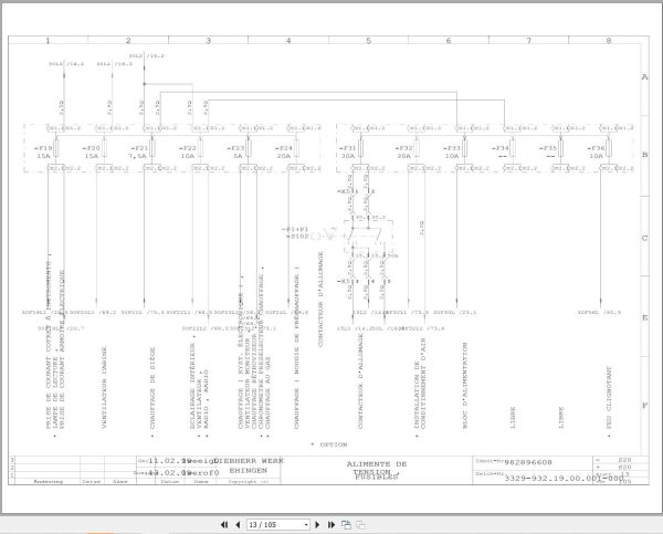 Liebherr Crane LTM 1050 1 Z55161 Electric and Hydraulic Diagrams FR 2