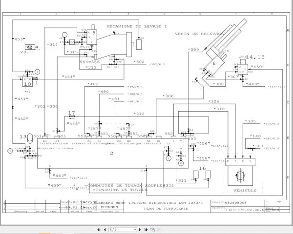 Liebherr Crane LTM 1050 1 Z55161 Electric and Hydraulic Diagrams FR 3