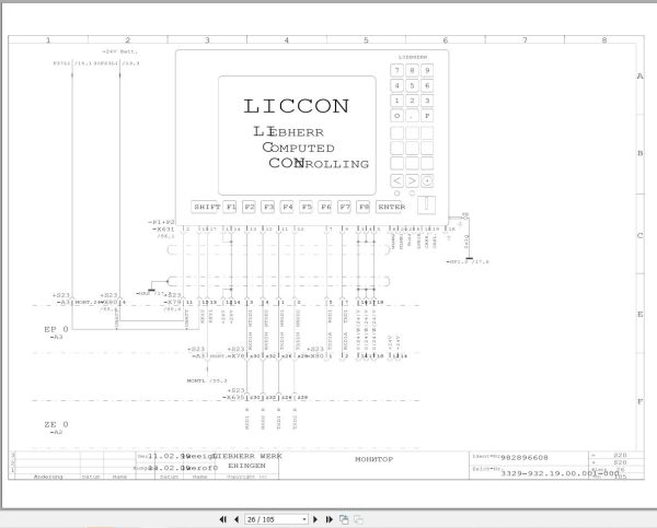 Liebherr Crane LTM 1050 1 Z55161 Electric and Hydraulic Diagrams RU 2