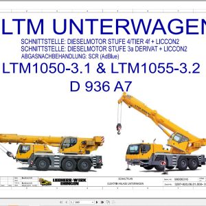 Liebherr Crane LTM 1050 3.1 Z83700 Electric and Hydraulic Diagrams DE 1
