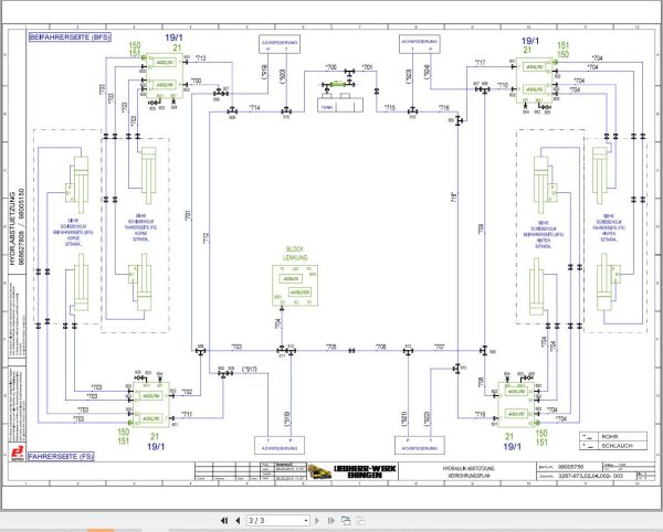 Liebherr Crane LTM 1050 3.1 Z83700 Electric and Hydraulic Diagrams DE 3