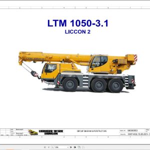 Liebherr Crane LTM 1050 3.1 Z83700 Electric and Hydraulic Diagrams EN 1