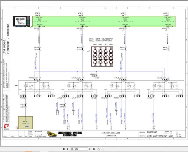 Liebherr Crane LTM 1050 3.1 Z83700 Electric and Hydraulic Diagrams EN 2
