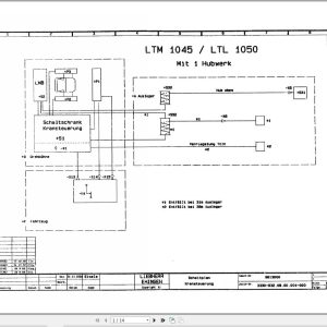 Liebherr Crane LTM 1050 Z22606 Electric and Hydraulic Diagrams DE 1