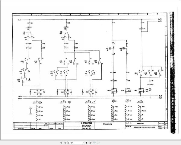 Liebherr Crane LTM 1050 Z22606 Electric and Hydraulic Diagrams DE 2