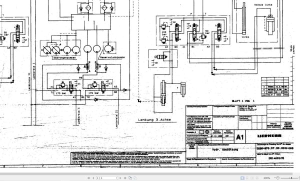 Liebherr Crane LTM 1050 Z22606 Electric and Hydraulic Diagrams DE 3
