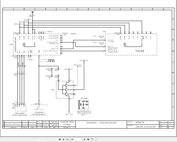 Liebherr Crane LTM 1055 1 Z55662 Electric and Hydraulic Diagrams DE 2