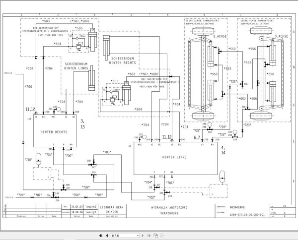 Liebherr Crane LTM 1055 1 Z55662 Electric and Hydraulic Diagrams DE 3