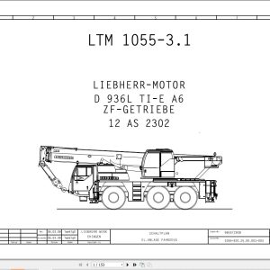 Liebherr Crane LTM 1055 3.1 Z84528 Electric and Hydraulic Diagrams DE 1