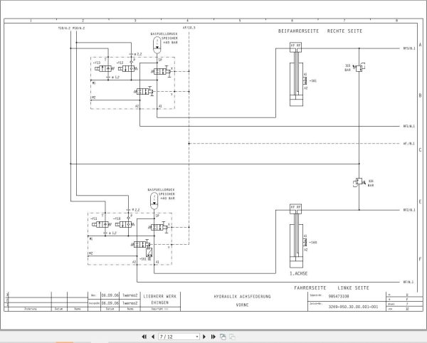 Liebherr Crane LTM 1055 3.1 Z84528 Electric and Hydraulic Diagrams DE 3