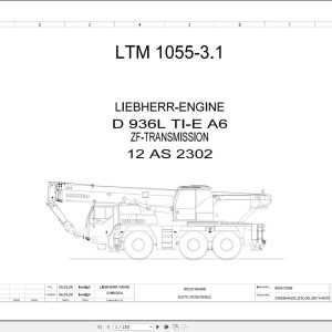 Liebherr Crane LTM 1055 3.1 Z84528 Electric and Hydraulic Diagrams EN 1
