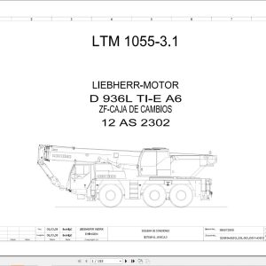 Liebherr Crane LTM 1055 3.1 Z84528 Electric and Hydraulic Diagrams ES 1