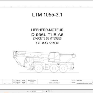 Liebherr Crane LTM 1055 3.1 Z84528 Electric and Hydraulic Diagrams FR 1