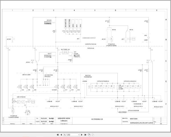 Liebherr Crane LTM 1055 3.1 Z84528 Electric and Hydraulic Diagrams FR 2