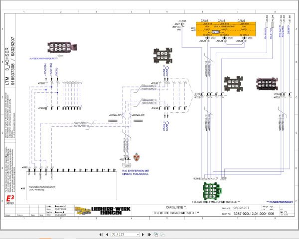 Liebherr Crane LTM 1055 3.2 Z85568 Electric and Hydraulic Diagrams DE 2