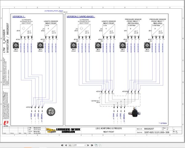 Liebherr Crane LTM 1055 3.2 Z85568 Electric and Hydraulic Diagrams EN 2