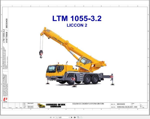 Liebherr Crane LTM 1055 3.2 Z85568 Electric and Hydraulic Diagrams ES 1
