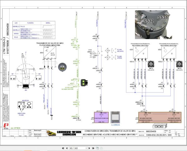 Liebherr Crane LTM 1055 3.2 Z85568 Electric and Hydraulic Diagrams ES 2