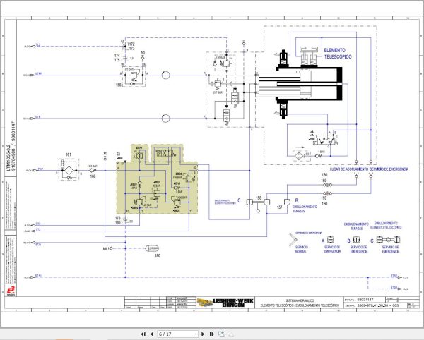 Liebherr Crane LTM 1055 3.2 Z85568 Electric and Hydraulic Diagrams ES 3