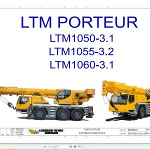Liebherr Crane LTM 1055 3.2 Z85568 Electric and Hydraulic Diagrams FR 1