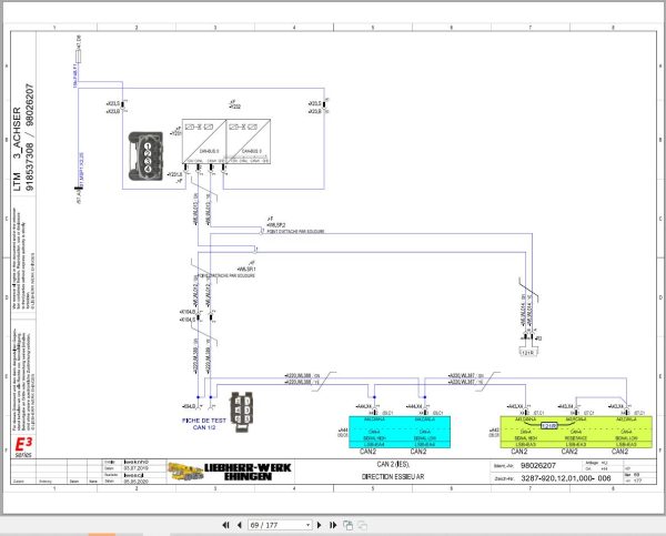 Liebherr Crane LTM 1055 3.2 Z85568 Electric and Hydraulic Diagrams FR 2