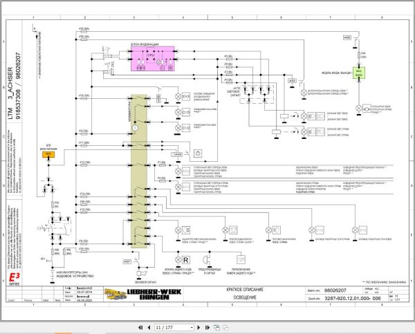 Liebherr Crane LTM 1055 3.2 Z85568 Electric and Hydraulic Diagrams RU 2