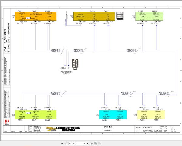 Liebherr Crane LTM 1055 3.2 Z85570 Electric and Hydraulic Diagrams DE 2