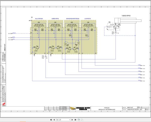 Liebherr Crane LTM 1055 3.2 Z85570 Electric and Hydraulic Diagrams DE 3