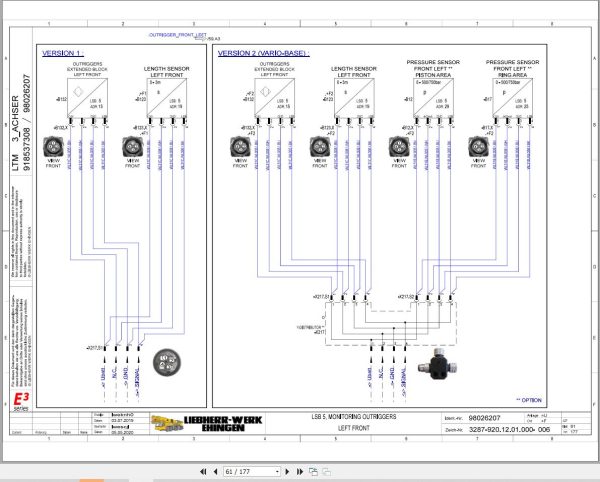 Liebherr Crane LTM 1055 3.2 Z85570 Electric and Hydraulic Diagrams EN 2