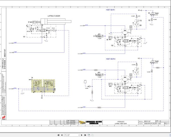 Liebherr Crane LTM 1055 3.2 Z85570 Electric and Hydraulic Diagrams EN 3