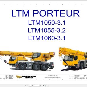 Liebherr Crane LTM 1055 3.2 Z85570 Electric and Hydraulic Diagrams FR 1