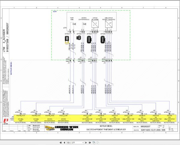 Liebherr Crane LTM 1055 3.2 Z85570 Electric and Hydraulic Diagrams FR 2