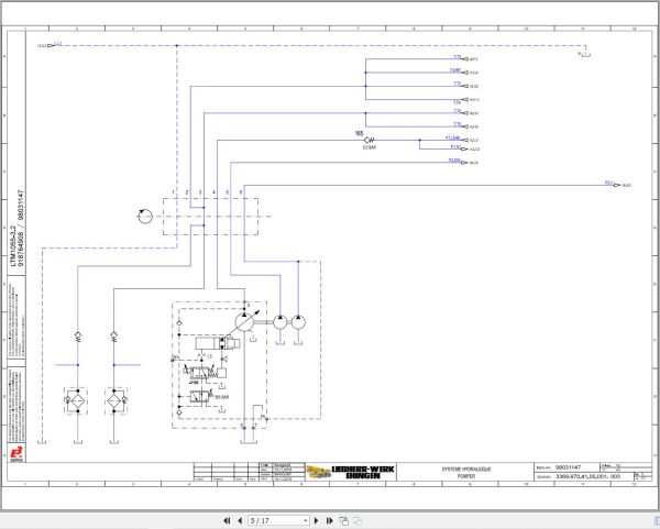 Liebherr Crane LTM 1055 3.2 Z85570 Electric and Hydraulic Diagrams FR 3