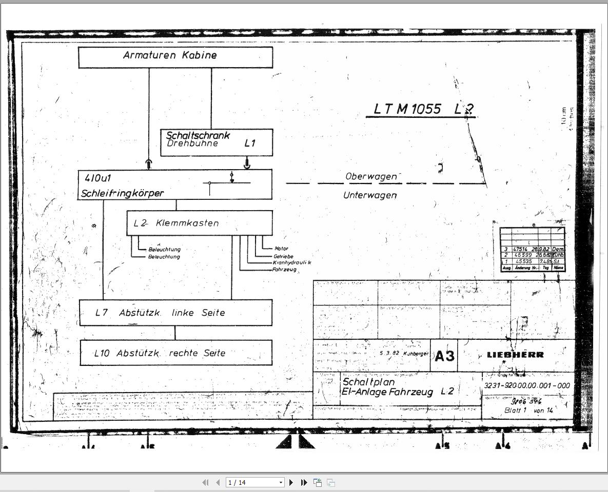 Liebherr Crane LTM 1055 L2 Z13306 Electric Diagrams DE 1