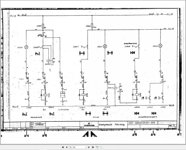 Liebherr Crane LTM 1055 L2 Z13306 Electric Diagrams DE 2