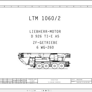 Liebherr Crane LTM 1060 2 Z57701 Electric and Hydraulic Diagrams DE 1