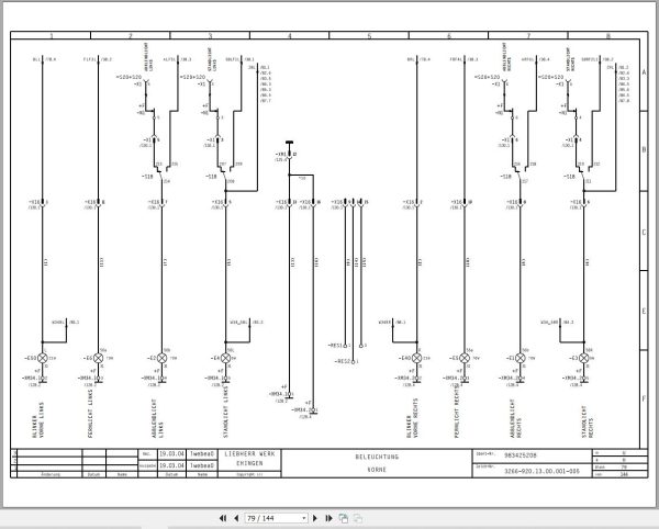 Liebherr Crane LTM 1060 2 Z57701 Electric and Hydraulic Diagrams DE 2