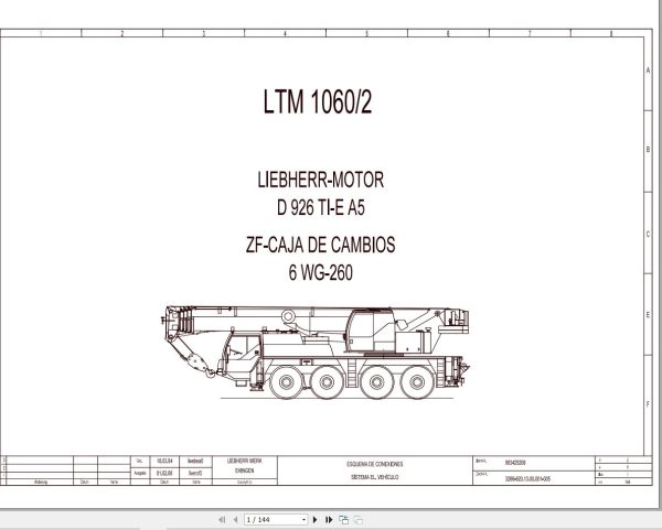 Liebherr Crane LTM 1060 2 Z57701 Electric and Hydraulic Diagrams ES 1