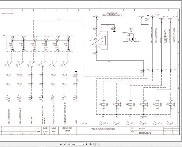 Liebherr Crane LTM 1060 2 Z57701 Electric and Hydraulic Diagrams FR 2