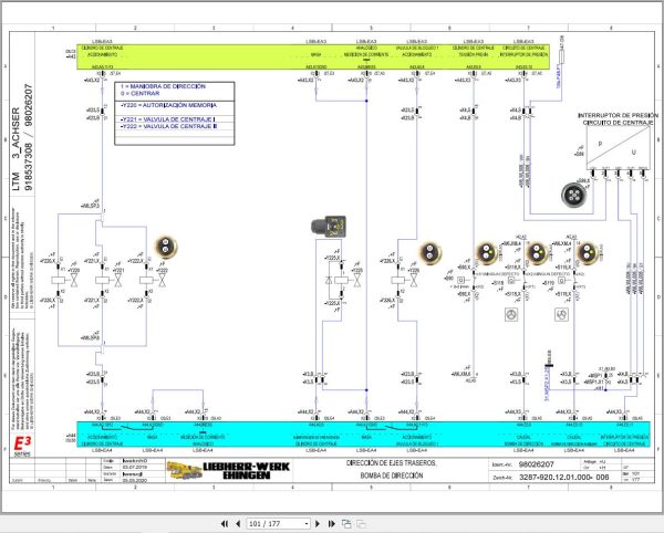 Liebherr Crane LTM 1060 3.1 Z45471 Electric and Hydraulic Diagrams ES 2