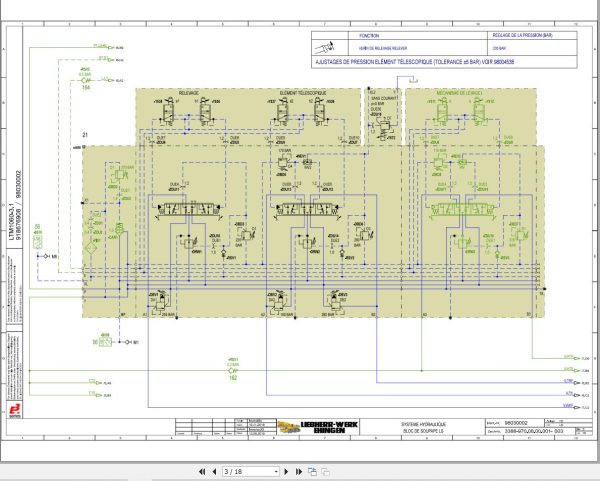 Liebherr Crane LTM 1060 3.1 Z45471 Electric and Hydraulic Diagrams FR 3