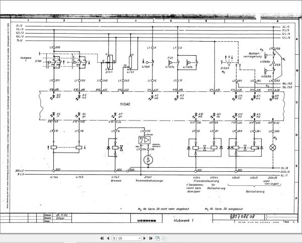 Liebherr Crane LTM 1060 Z12064 Electric Diagrams DE 2