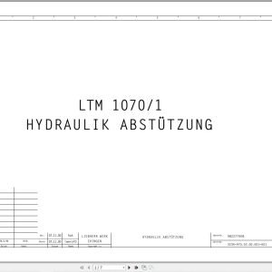 Liebherr Crane LTM 1070 1 Z22713 Electric and Hydraulic Diagrams DE 1